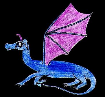 eisblauer Drache